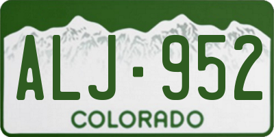 CO license plate ALJ952