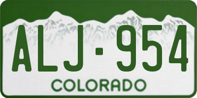 CO license plate ALJ954