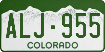 CO license plate ALJ955