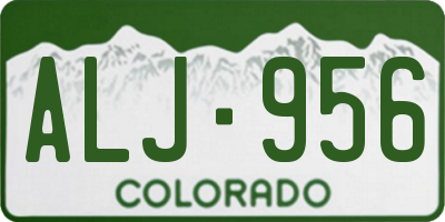 CO license plate ALJ956