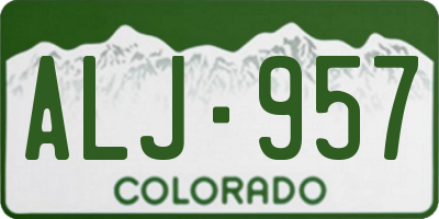CO license plate ALJ957