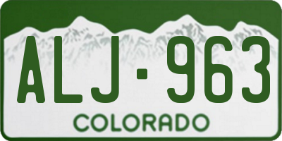 CO license plate ALJ963