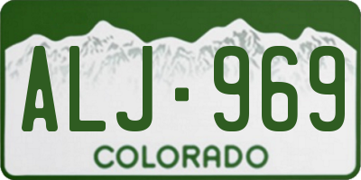 CO license plate ALJ969