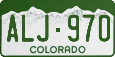 CO license plate ALJ970