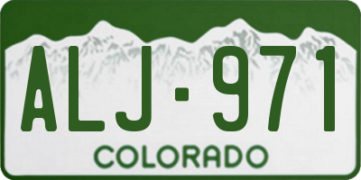 CO license plate ALJ971