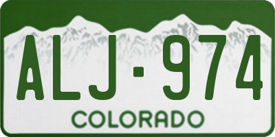 CO license plate ALJ974