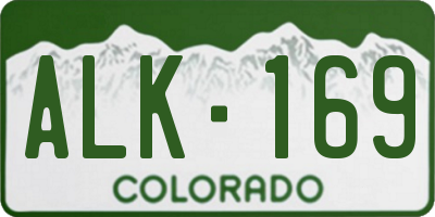 CO license plate ALK169