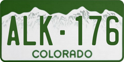 CO license plate ALK176