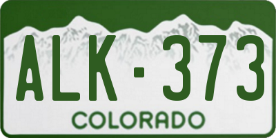 CO license plate ALK373
