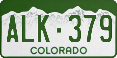 CO license plate ALK379