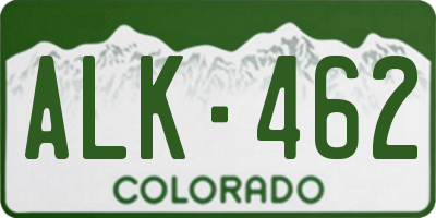 CO license plate ALK462