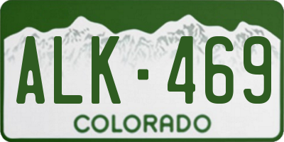 CO license plate ALK469
