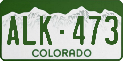 CO license plate ALK473