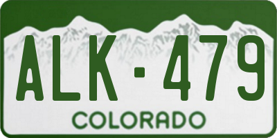 CO license plate ALK479