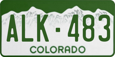 CO license plate ALK483