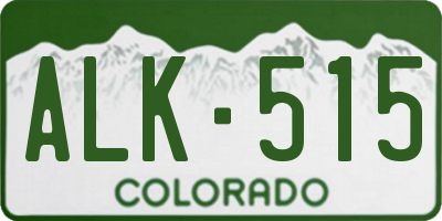 CO license plate ALK515