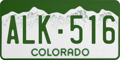CO license plate ALK516