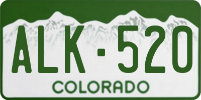 CO license plate ALK520