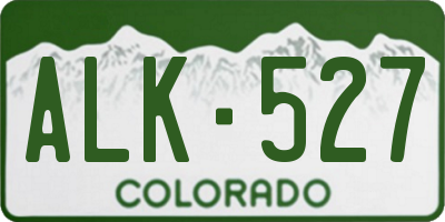 CO license plate ALK527
