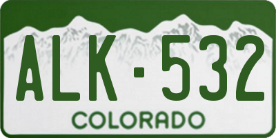 CO license plate ALK532