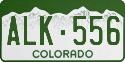 CO license plate ALK556