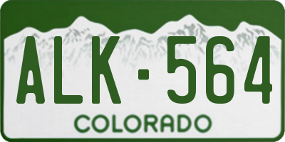 CO license plate ALK564