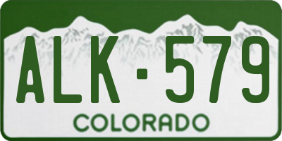 CO license plate ALK579