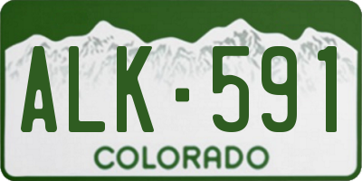 CO license plate ALK591
