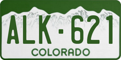 CO license plate ALK621