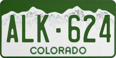 CO license plate ALK624