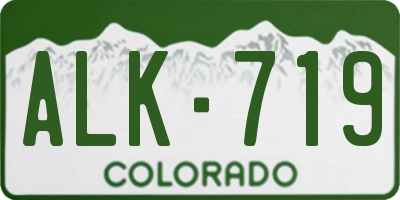 CO license plate ALK719