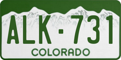 CO license plate ALK731