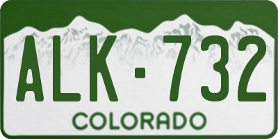 CO license plate ALK732