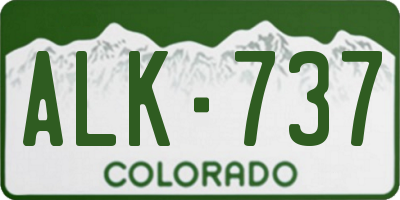 CO license plate ALK737
