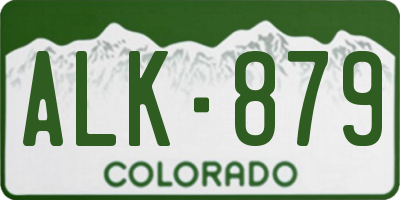 CO license plate ALK879