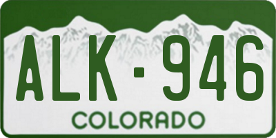CO license plate ALK946