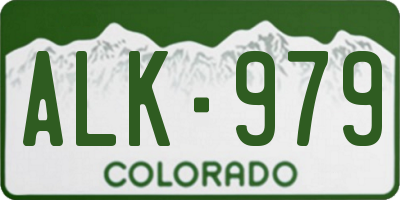 CO license plate ALK979