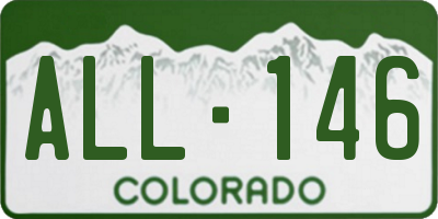 CO license plate ALL146