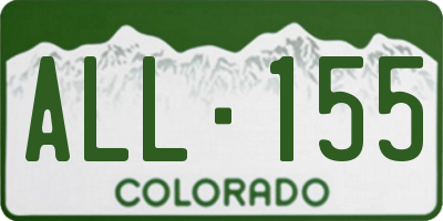 CO license plate ALL155
