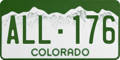 CO license plate ALL176