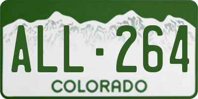 CO license plate ALL264