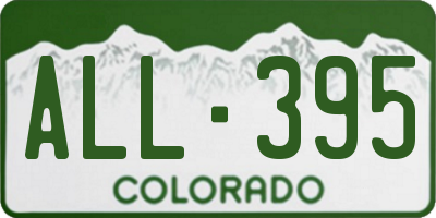 CO license plate ALL395