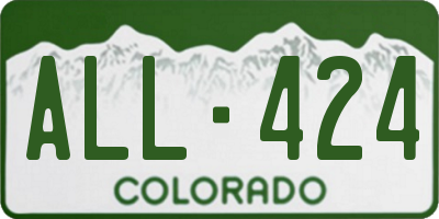 CO license plate ALL424
