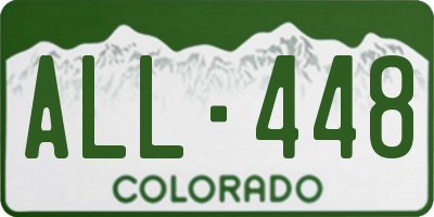 CO license plate ALL448