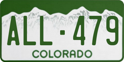 CO license plate ALL479