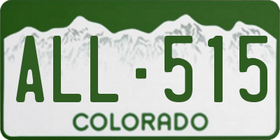 CO license plate ALL515