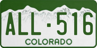 CO license plate ALL516