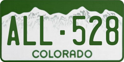 CO license plate ALL528