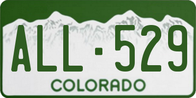CO license plate ALL529