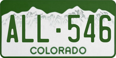 CO license plate ALL546